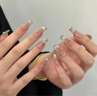 ネイル Shis_🦄shi 韓国風キラキラネイルのネイルデザイン