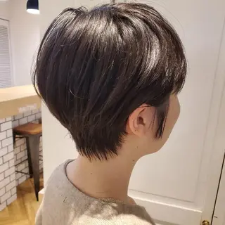 ショート ばんの かすみのヘアスタイル