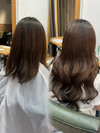 ロング カラー ヘアアレンジ 髪質改善縮毛矯正/ エクステ/ひふみ🌛のヘアスタイル