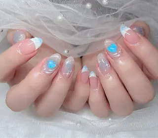 ネイル 🎀PG🩵 ネイルサロンのネイルデザイン