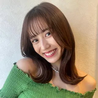 ミディアム 透明感カラー/ りおのヘアスタイル