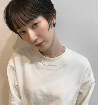 ショート カラー 名駅🦢大人艶カラー 🪽カミヤアカネのヘアスタイル