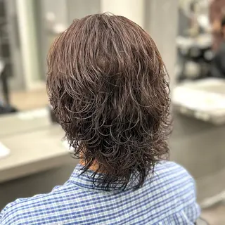 ミディアム パーマ メンズ 韓国ヘア🇰🇷 メンズパーマ/つかさのヘアスタイル