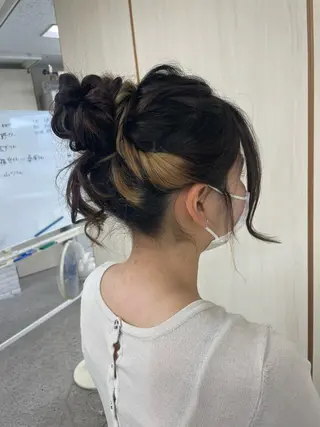 セミロング ヘアアレンジ アレンジ🎀ツヤ髪✨ 北野亜優実🌱のヘアスタイル