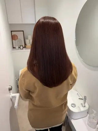 セミロング アレンジ/ブラウン カラー HARU🕯のヘアスタイル