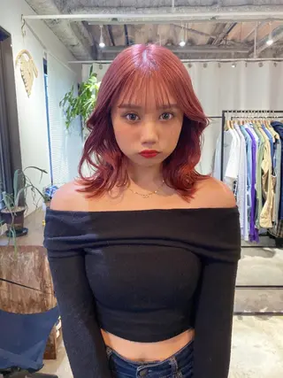 セミロング カラー ♡レイヤーカット れお♡のヘアスタイル