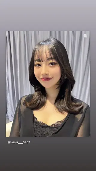 ミディアム カラー 💎透明感カラー特化 💎TAISEIのヘアスタイル