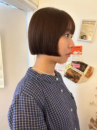 ミディアム カラー maho/垢抜け パーマカラーのヘアスタイル