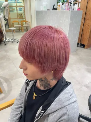 ショート カラー メンズ ENN藤本 大輝艶感カラーのヘアスタイル