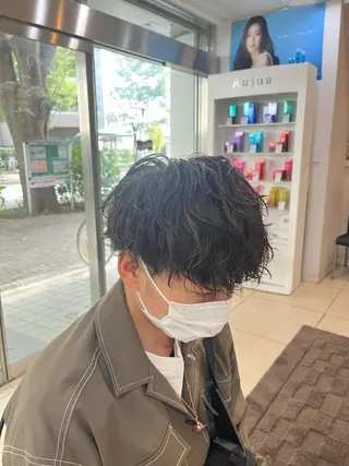 ショート パーマ メンズ 本場韓国ヘア/韓国風 メンズヘア　須田龍世のヘアスタイル