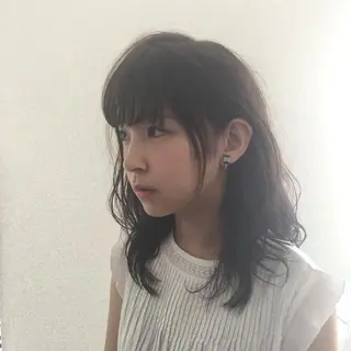 ミディアム セミロング 中野 恵脩のヘアスタイル