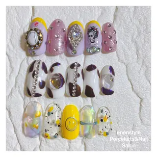 ミディアム ネイル 🐾enen style 🐾のネイルデザイン