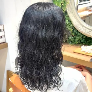 セミロング パーマ 横浜パーマ🌐ボブ✨ 暖色カラーもえかのヘアスタイル