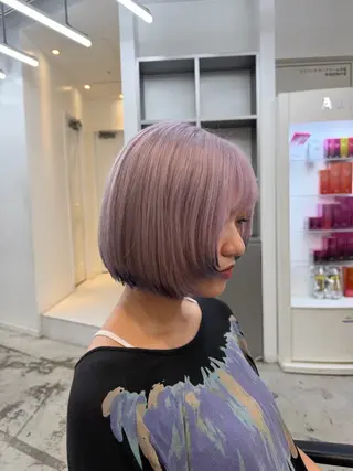 セミロング カラー ヘアアレンジ 🎀モテ暖色× エクステ🎀あかりのヘアスタイル