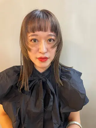 セミロング カラー パーマ ヘアアレンジ メンズ キッズ ネイル マツエク・マツパ アイブロウ tatsumi/ボブ ウルフ/レイヤーのヘアスタイル