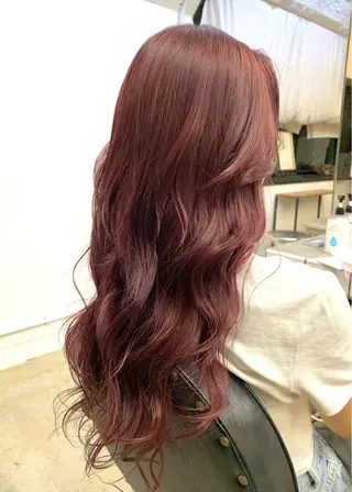 ロング カラー ヘアアレンジ 🎀暖色カラー🎀 ♡yurika♡のヘアスタイル