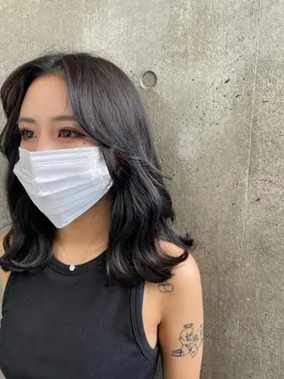 ミディアム カラー もりたみかこ 美容師お休み中のヘアスタイル