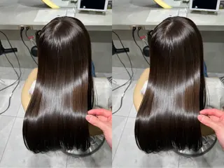 ロング カラー パーマ 【博多髪質改善】 吉村 清志のヘアスタイル