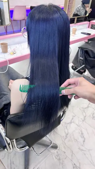 ロング カラー レイン🌏🌱 似合わせ/ハイトーンのヘアスタイル