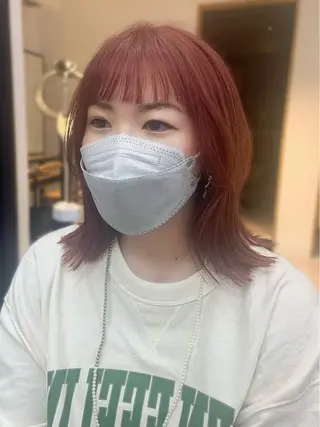 ミディアム カラー パーマ ヘアアレンジ メンズ キッズ ネイル マツエク・マツパ アイブロウ 似合せレイヤー/ 柔らか透明感カラーのヘアスタイル