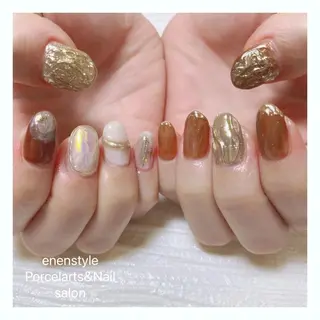 ミディアム ネイル 🐾enen style 🐾のネイルデザイン
