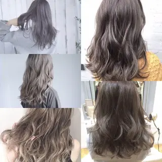 セミロング カラー パーマ ヘアアレンジ 【公式】amble luxe池袋東口🩷のヘアスタイル