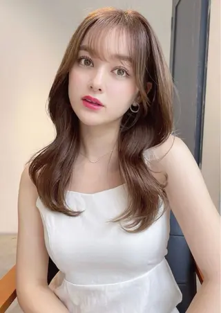 ロング カラー Rinka🌷🩶 グレージュカラー🫧のヘアスタイル