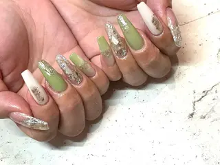 ネイル 韓国/ワンホン/長さ 出しつけ放題🎀のネイルデザイン