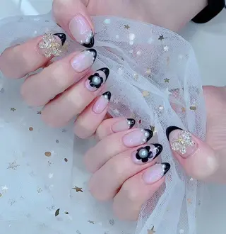 ネイル I-nailロング /ワンホン/キラキラのネイルデザイン