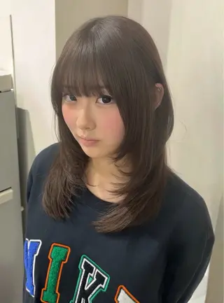 ミディアム 🫧ハッシュレイヤー ×髪質改善🫧清野のヘアスタイル