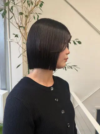 ミディアム カラー 角岡 真帆/ボブ/髪質改善のヘアスタイル