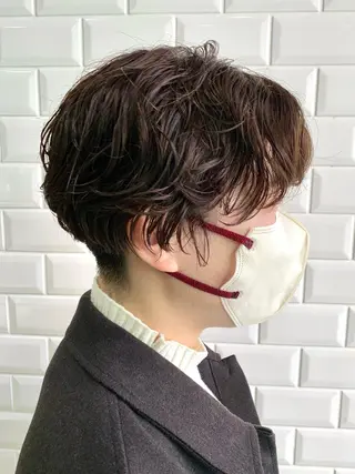 ショート カラー パーマ appiis 柳田葵　横浜のヘアスタイル