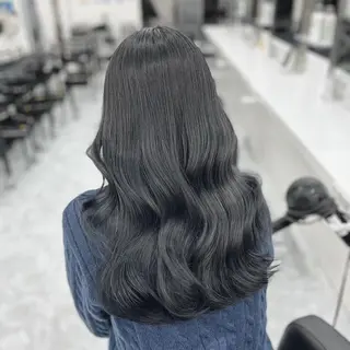 ロング カラー パーマ ヘアアレンジ メンズ キッズ 髪質改善Ⅰ透明感 艶カラーⅠたつやのヘアスタイル