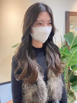 セミロング カラー 当日予約大歓迎💗 依田瑞希のヘアスタイル