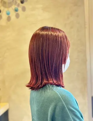 ミディアム カラー ブリーチなしWカラー 🌷宮部楓奈のヘアスタイル