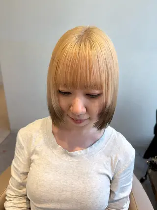 ミディアム カラー 🍇おぐら めぐみ🍇のヘアスタイル