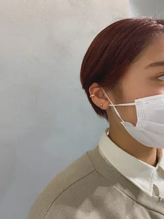 ミディアム カラー パーマ ボブパーマコテ巻き風 パーマNo1深江秀平のヘアスタイル