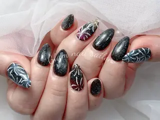 ネイル エツメ💅 長さ出し🎀デザインのネイルデザイン
