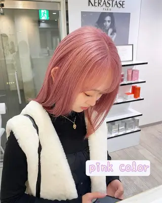 ミディアム りん🧸透明感カラ ー/ヘアアレンジのヘアスタイル