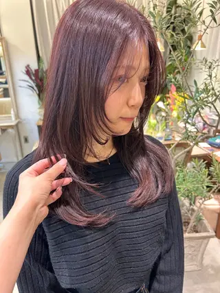 ロング カラー 田中 陽菜乃のヘアスタイル