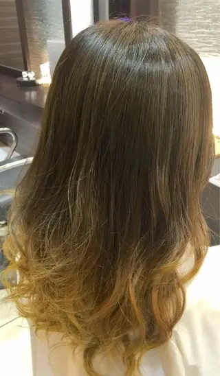 セミロング カラー パーマ 女性専用 美容室A'imのヘアスタイル