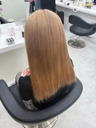 ロング カラー 🧸レイヤー× ベージュ🥯カホ🍯のヘアスタイル