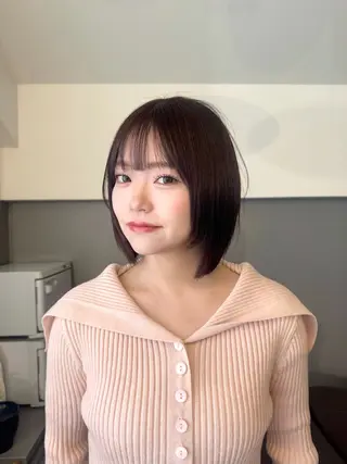 ショート 🧡ボブ/うる艶カラ ー🩵　さくら🌸のヘアスタイル