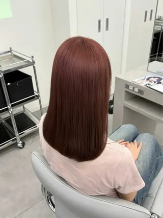 セミロング カラー 🍀透明感ナチュラル カラー🍀じゅんのヘアスタイル