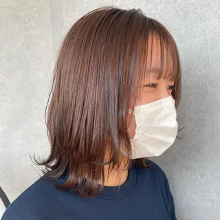 ミディアム カラー メンズ キッズ miu. ボブ/半個室サロンのヘアスタイル