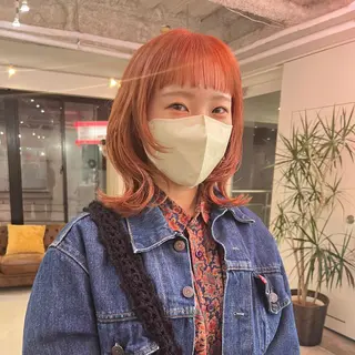 ミディアム カラー 朝が楽になるパーマ /ミリヤのヘアスタイル