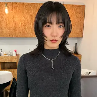 ミディアム 暖色/パーマ 🌼クニトウメイのヘアスタイル