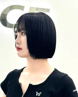 ショート カラー ヘアアレンジ 縮毛矯正🤍 ボブ/ HIKARIのヘアスタイル