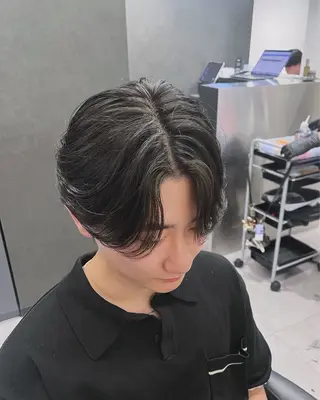 ショート パーマ メンズ ツイストスパイラル/ 😈波巻き/いっさのヘアスタイル