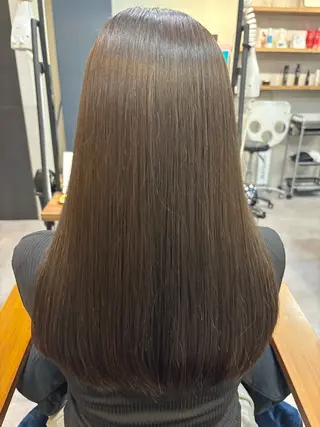 ミディアム カラー ✨髪質改善カラー✨ ストレート☔脇田のヘアスタイル